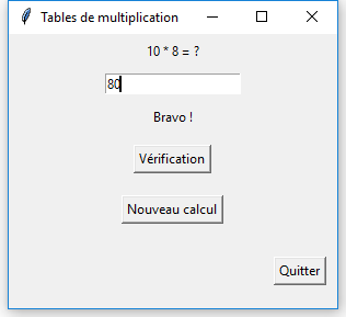 Tables étape 6